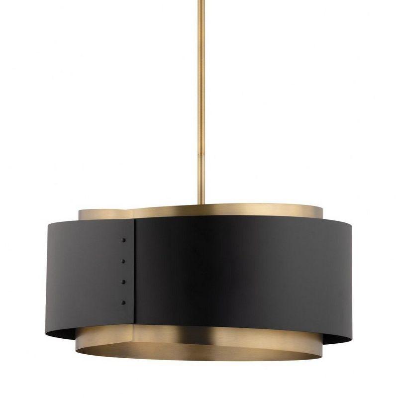 Roux Pendant Light by Colin King x Troy Lighting - Brass and Black / 25" Dia