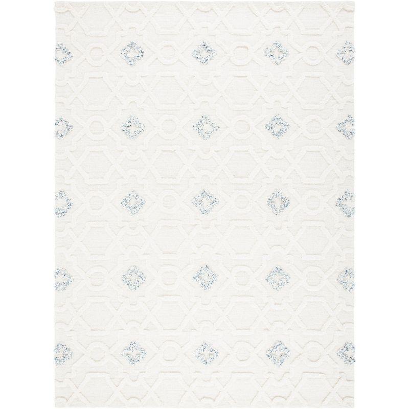 Ivory Hand-Tufted Wool Shag 8' x 10' Area Rug