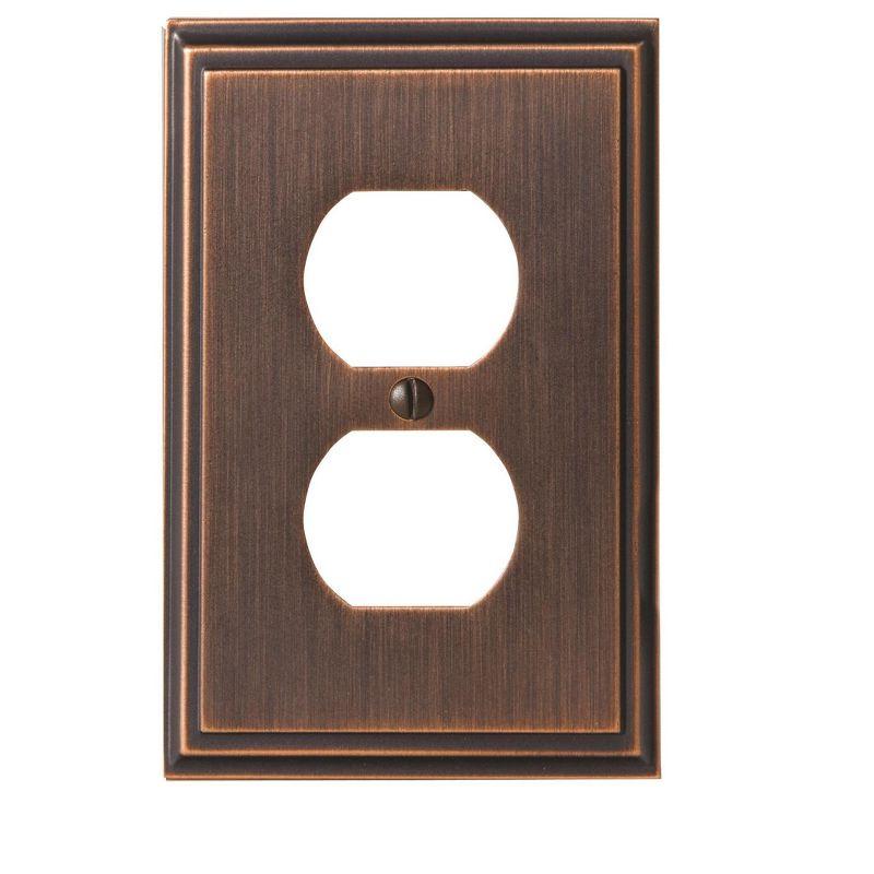 Oil Rubbed Bronze Traditional Single Duplex Outlet Cover