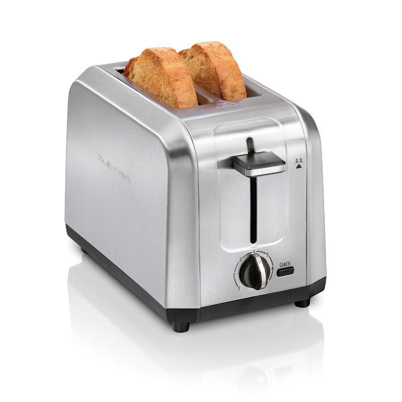 Stainless Steel 2-Slice Toaster with Wide Slots and Crumb Tray