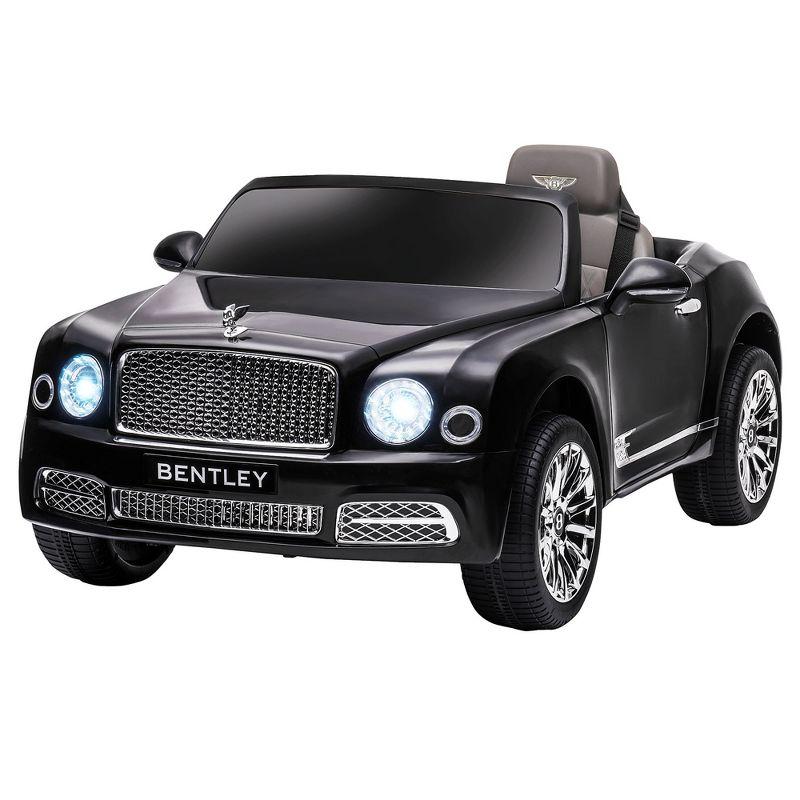 Aosom Bentley 12V Ride on Car with Remote Control, Battery Powered Car with Suspension, Startup Sound, Forward & Backward Function, LED Lights, MP3, Horn, Music, 2 Motors, for 37-72 Months