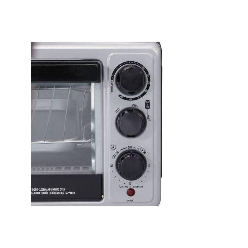 Proctor Silex 6sl Toaster Oven 31124: Countertop Small Oven, 1500W, Silver, Includes Broiler & Baking Pan, Freestanding