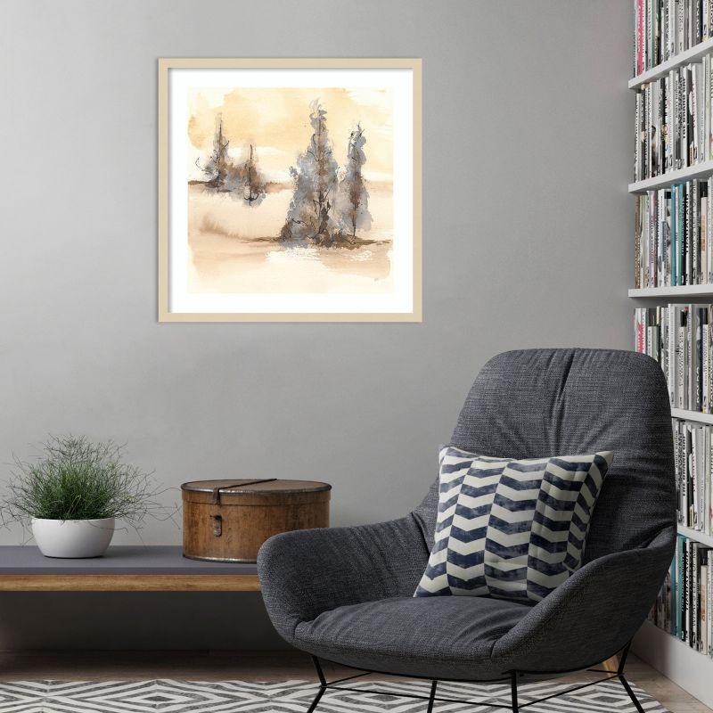 Amanti Art Neutral Treescape II by Chris Paschke Wood Framed Wall Art Print 25 x 25