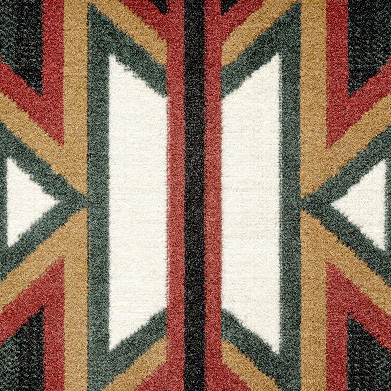 Home Dynamix Premium Sagrada Southwestern Geometric Area Rug Green/Red, 5'2"x7'4"