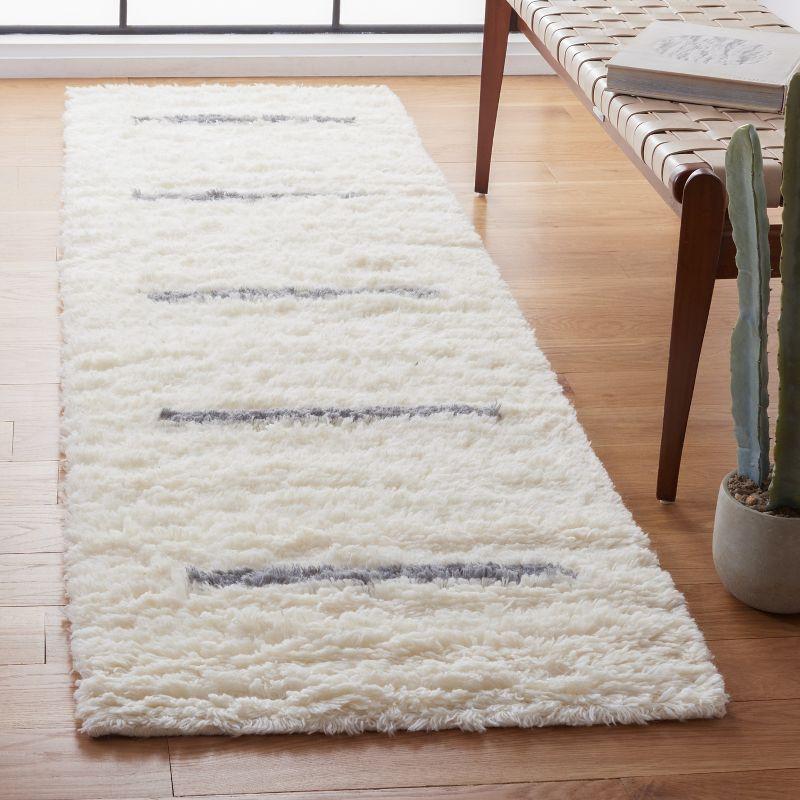Kenya KNY750 Hand Knotted Runner Rug - Ivory/Gray - 2'3"x8' - Safavieh.