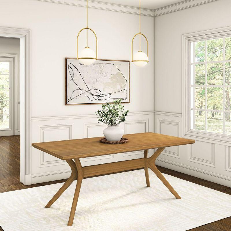 Verso 72'' Pecan Solid Wood Rectangular Dining Table