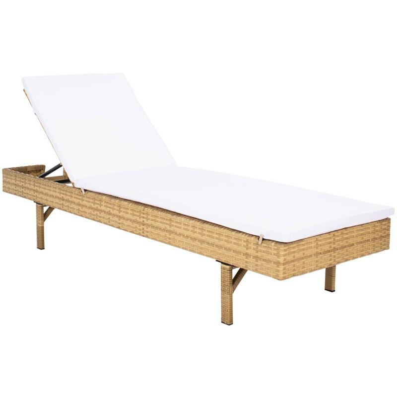 Cam Sunlounger - Outdoor - PAT7501 - Natural/White -Safavieh