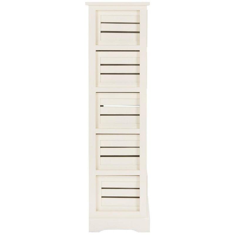 Samara 5 Drawer Cabinet - AMH5714 - Distressed Cream - Safavieh Couture