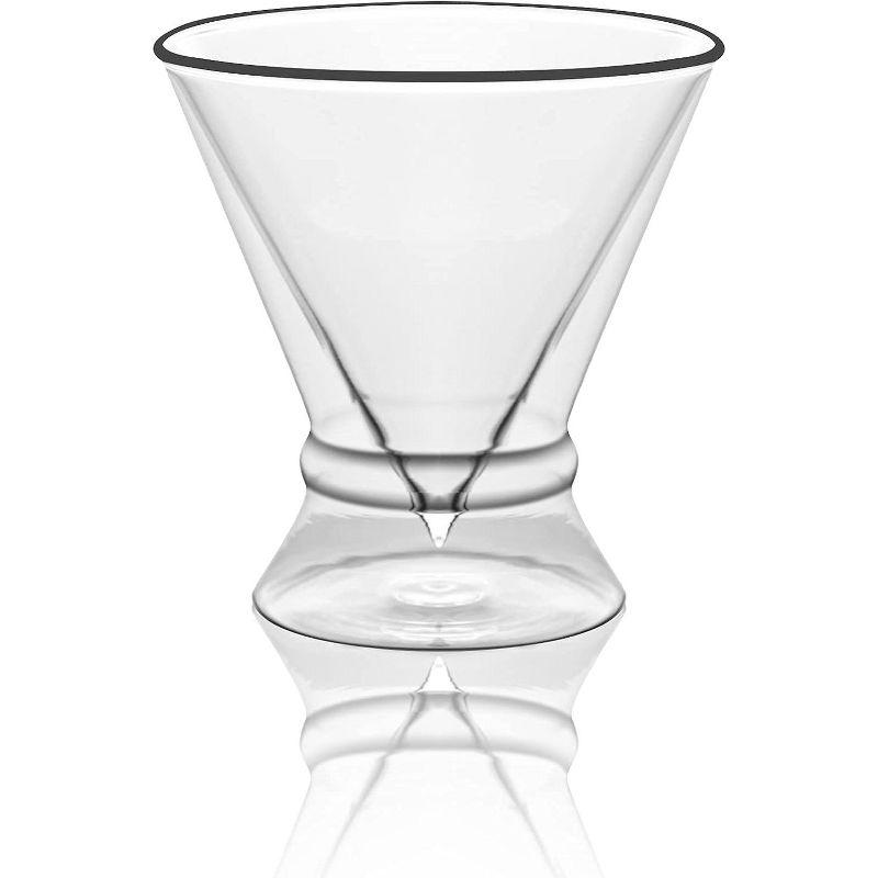 Double-Walled Stemless Martini Glasses 8oz (Set of 4)