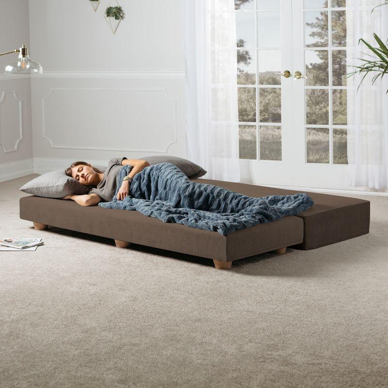 Jaxx Alon Daybed | Fold-Out Sleeper | Queen-Size Mattress - Toffee