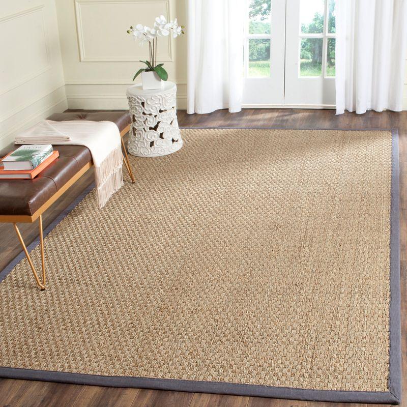 Cascadia Natural & Dark Grey 9' x 12' Hand-Knotted Cotton Blend Area Rug