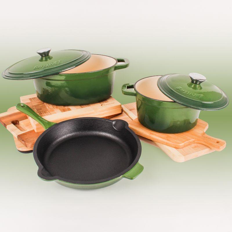 Prep & Savour Neo Cast Iron 3qt. Round Dutch Oven with Lid