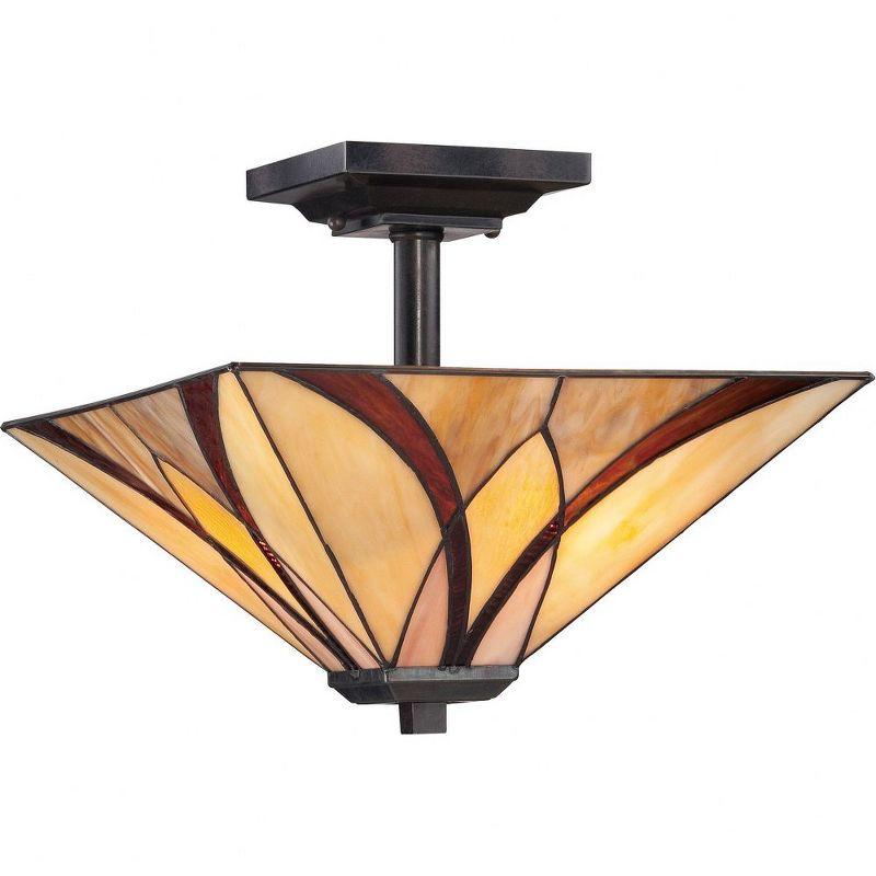 Quoizel Lighting Asheville 2 - Light Semi-Flush Mount in  Valiant Bronze