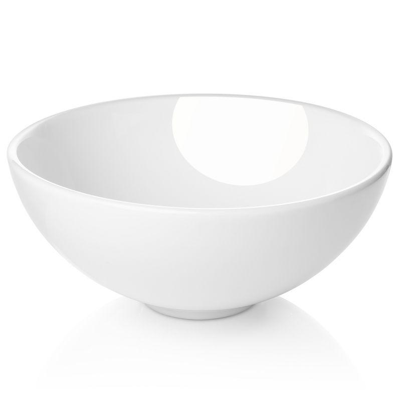 Miligore 11'' White Ceramic Circular Bathroom Sink