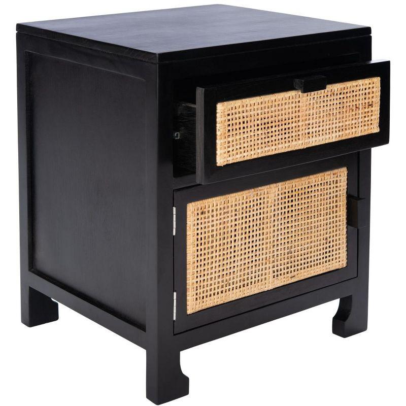Miya 1 Drawer Nightstand - NST5012 - Black/Natural - Safavieh