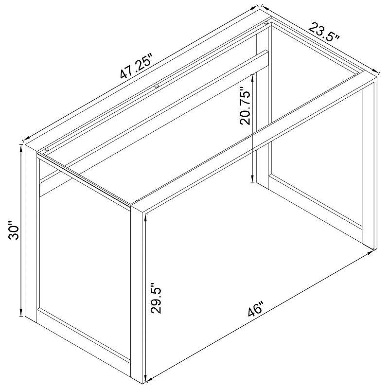 Hartford Minimal Glass Top Writing Desk Chrome - Coaster