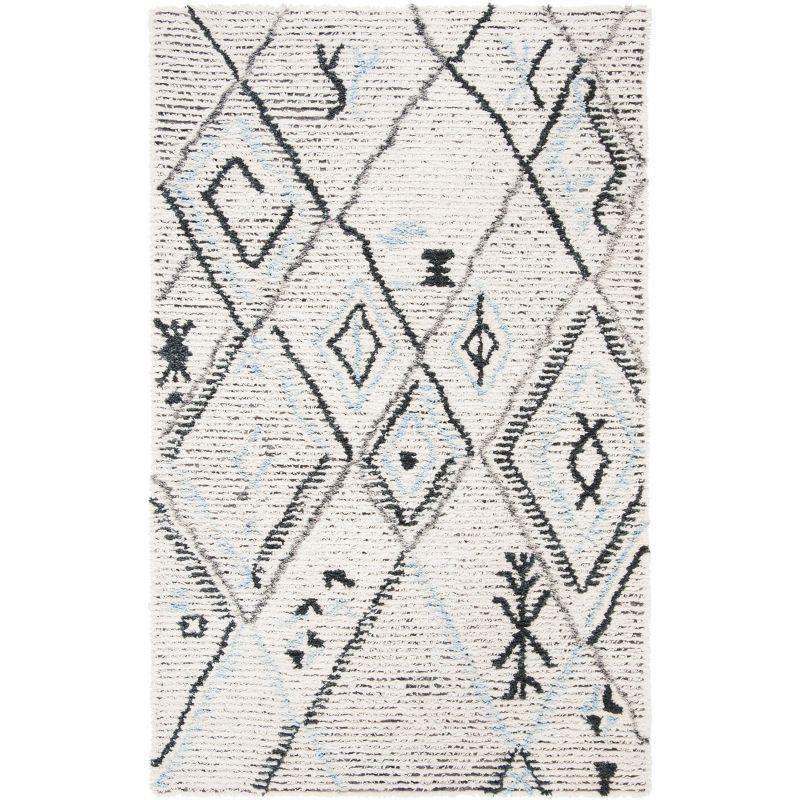 Casablanca Shag CSB637 Hand Tufted Indoor Area Rug - Grey/Ivory - 8'x10' - Safavieh