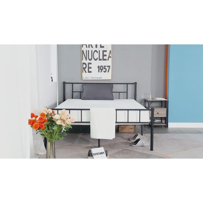 FDW 8 inch Twin Gel Memory Foam Mattress Wave Comfort Foam Mattress 8 inch Mattress, CertiPUR-US Certified,,White Twin