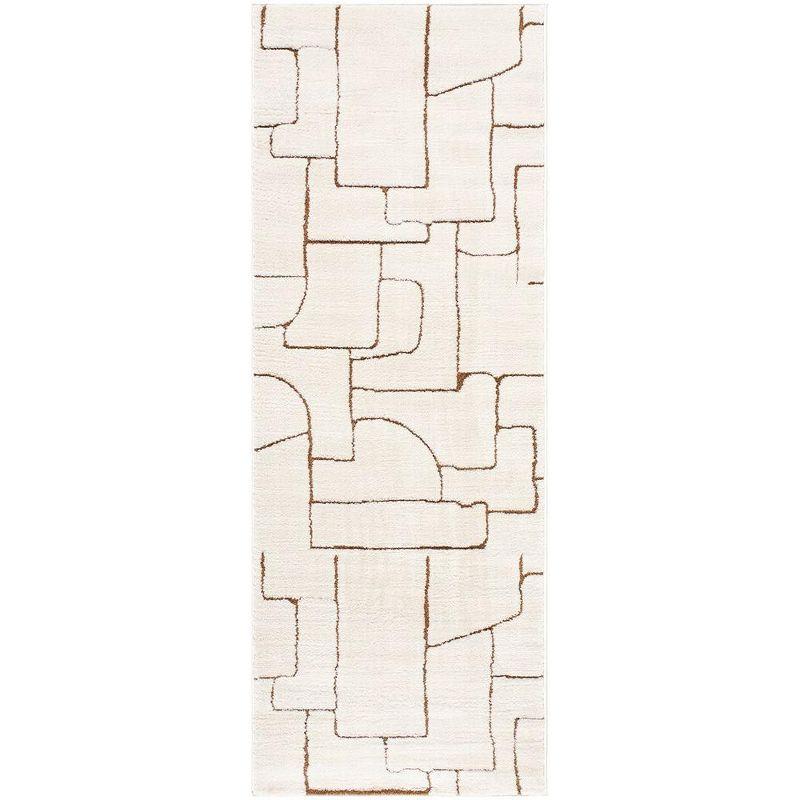 Mark & Day Kendl 2'7"x7'3" Runner Woven Indoor Area Rugs Ivory/Brown