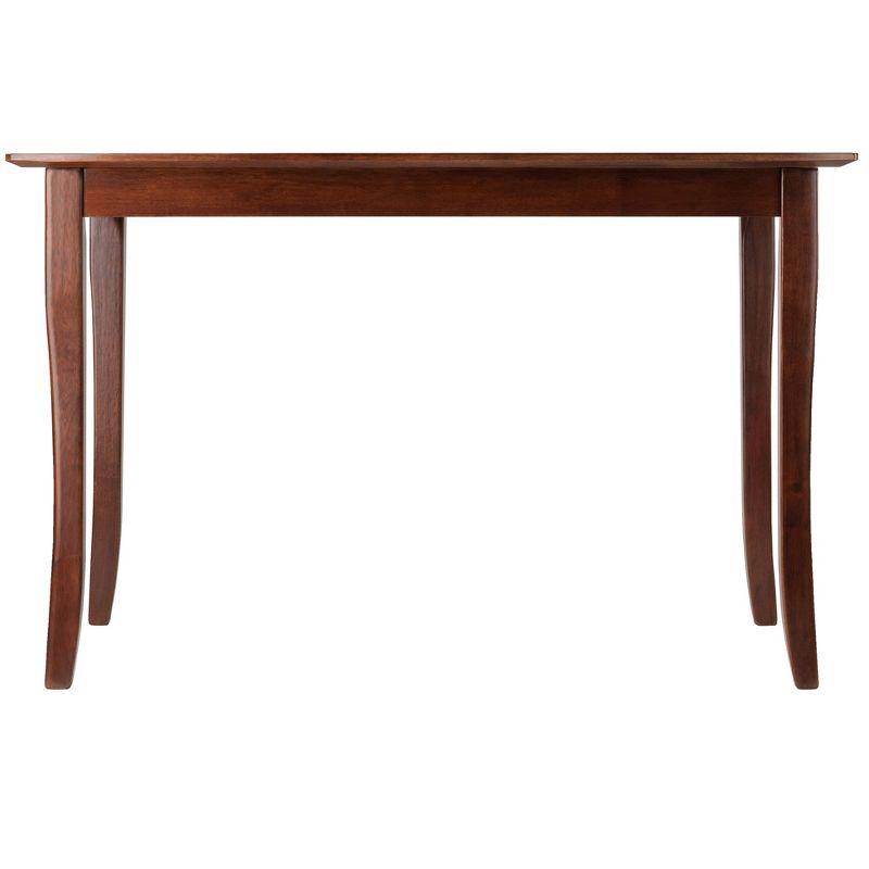 Winsome Inglewood Dining Table Walnut: Modern Rectangle Kitchen Table for 4, Wood Frame & Surface