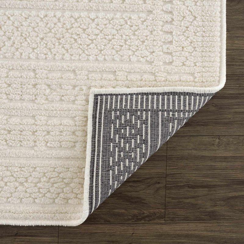 Hauteloom Bahar Cream & Gray Washable Area Rug