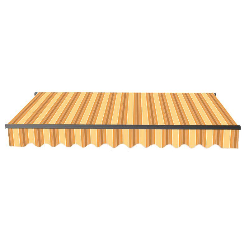 ALEKO ABM13X10MSTY315 Black Frame Motorized Retractable Home Patio Canopy Awning 13'x10' Multi Yellow