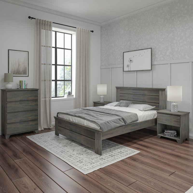 Max & Lily Farmhouse Queen Panel Bed, Driftwood