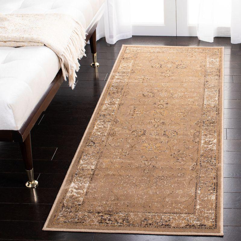 Vintage VTG117 Power Loomed Indoor Skid-Resistant Runner Rug - Taupe - 2'2"x8' - Safavieh