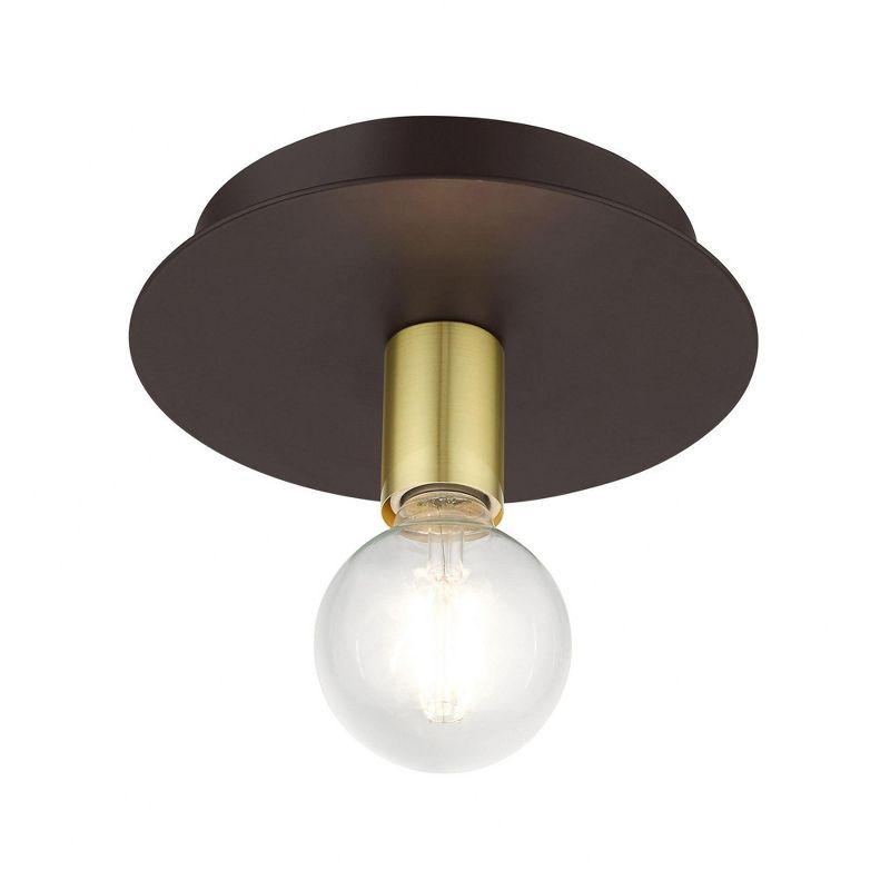 Livex Lighting Hillview 1 - Light Flush Mount in  Bronze