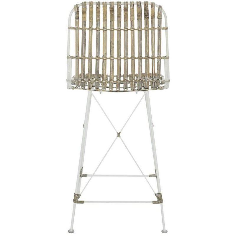 Minerva Wicker Counter Stool (Set of 2)  - Safavieh