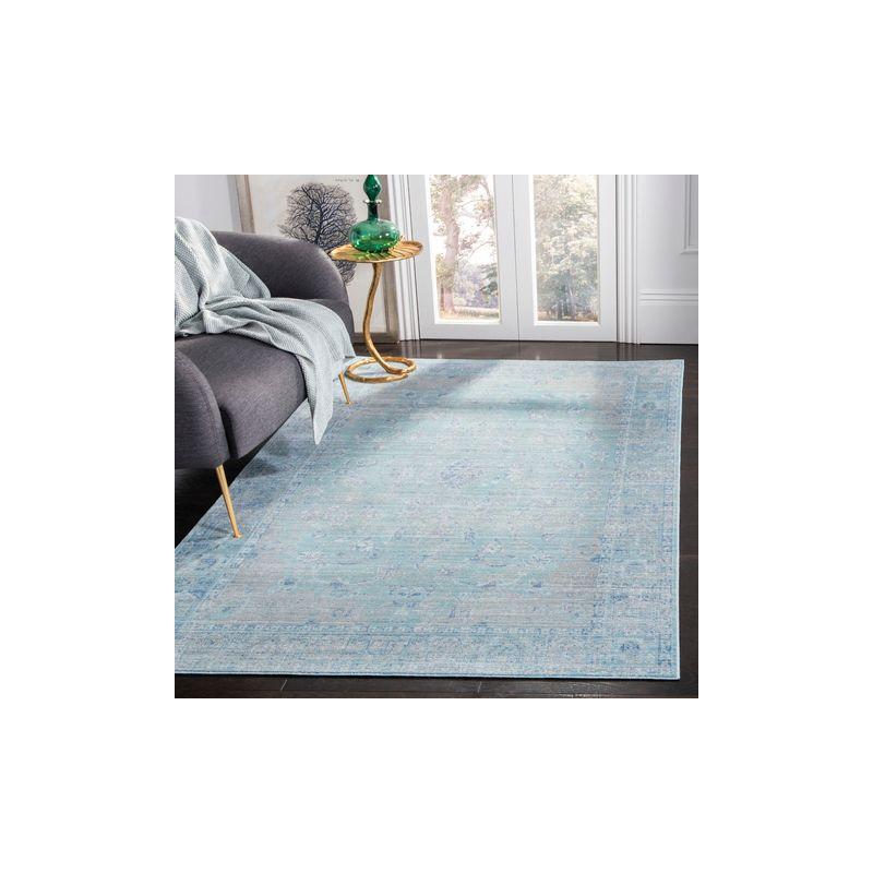 Valencia VAL103 Power Loomed Indoor Accent Rug - Teal/Multi - 3'x5' - Safavieh