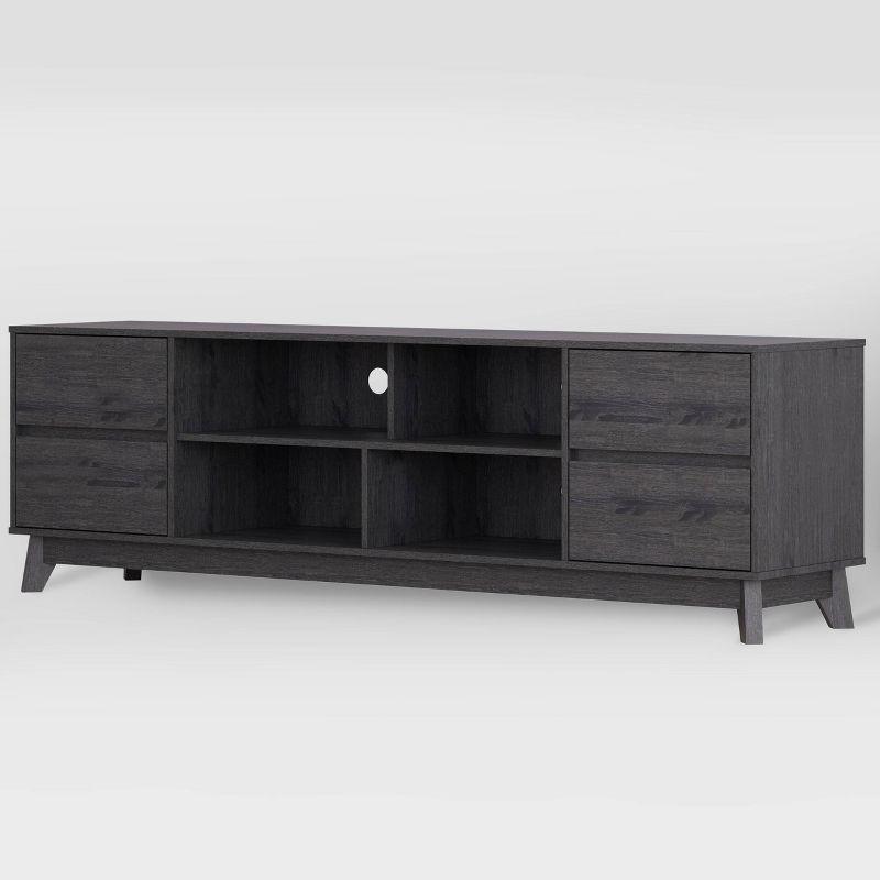 Hollywood Wood Grain TV Stand for TVs up to 85" with Drawers Gray - CorLiving