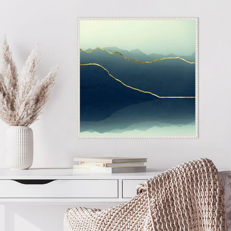 Amanti Art Gold Lined Alps by Dirk Wustenhagen Framed Canvas Wall Art