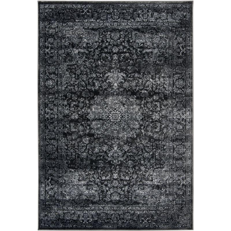 Carnegie 4' x 6' Gray Synthetic Stain-Resistant Area Rug