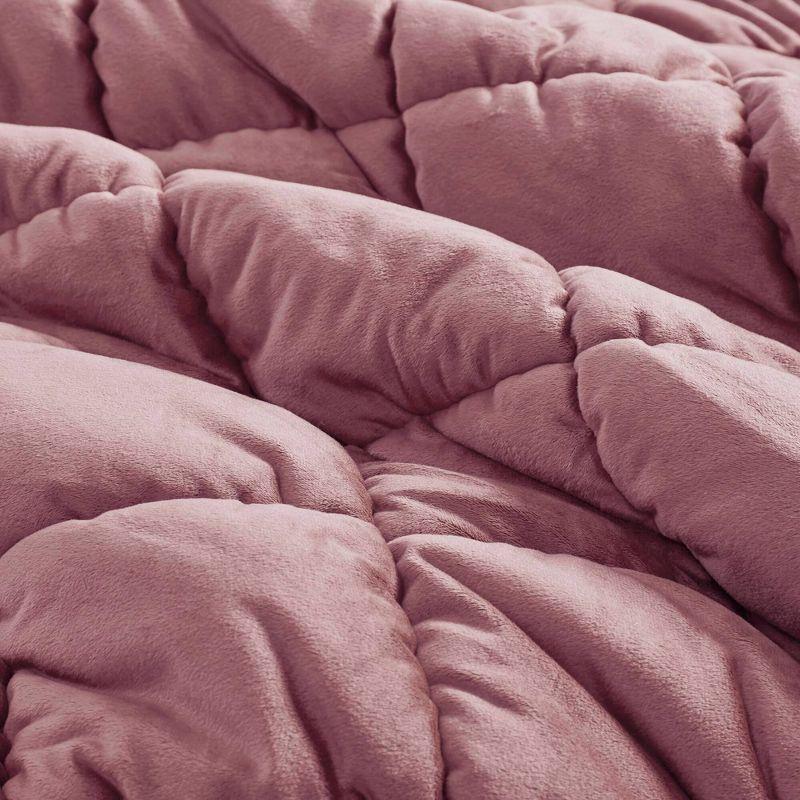 Intelligent Design Velvet Dream Puff Velvet Comforter Set