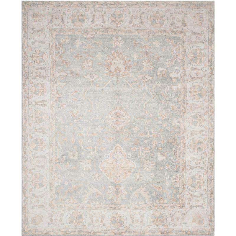 Maharaja MHJ415 Hand Knotted Area Rug - Light Blue/Ivory - 5'x8' - Safavieh.