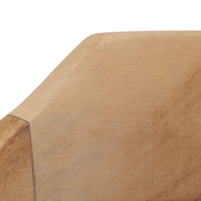 Munro Leather Woven Accent Chair - ACH1005 - Natural/Light Honey - Safavieh