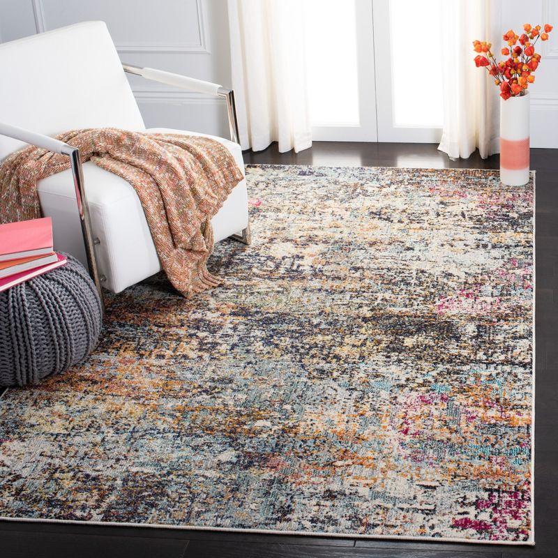 Madison MAD460 Power Loomed Indoor Area Rug - Black/Gold - 6'x9' - Safavieh