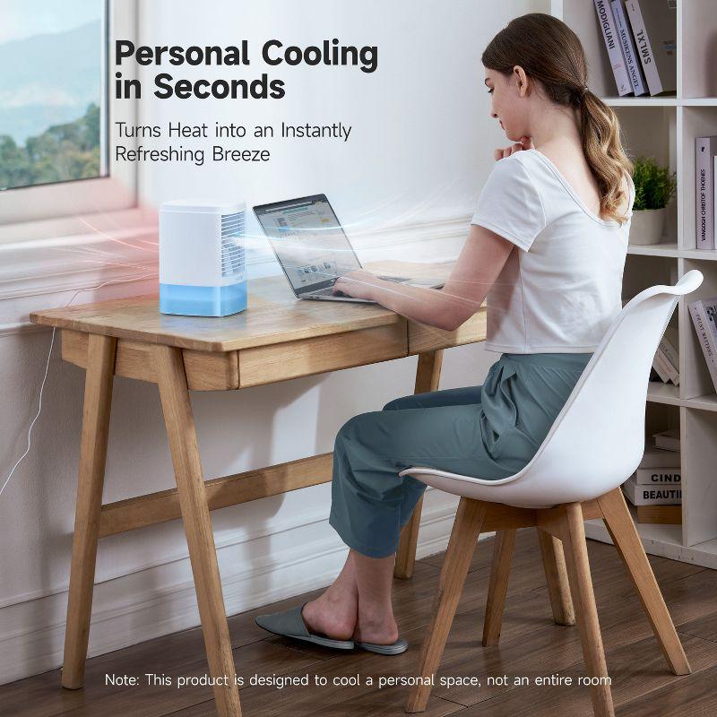 HiCOZY Air Cooler Portable Air Cooling Fan Humidifier For Desktop, Office, Bedroom