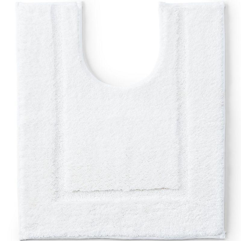 White Cotton Non-Skid Contour Bath Rug 20" x 20"