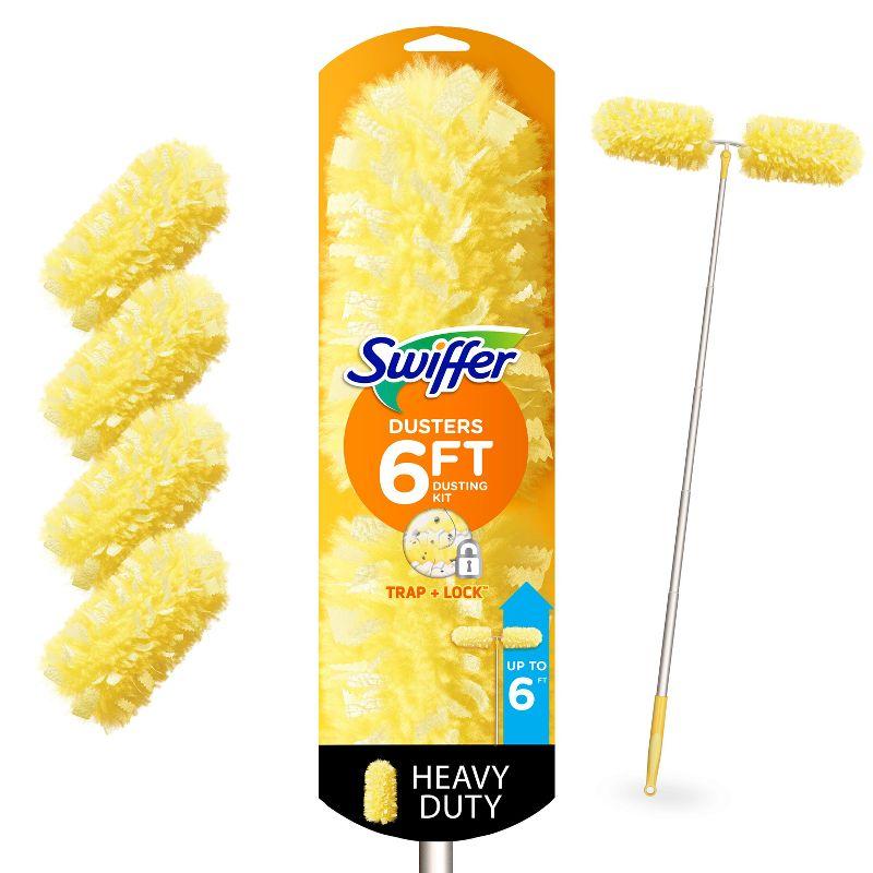 Swiffer Heavy Duty 6ft Extendable Yellow Microfiber Duster Kit