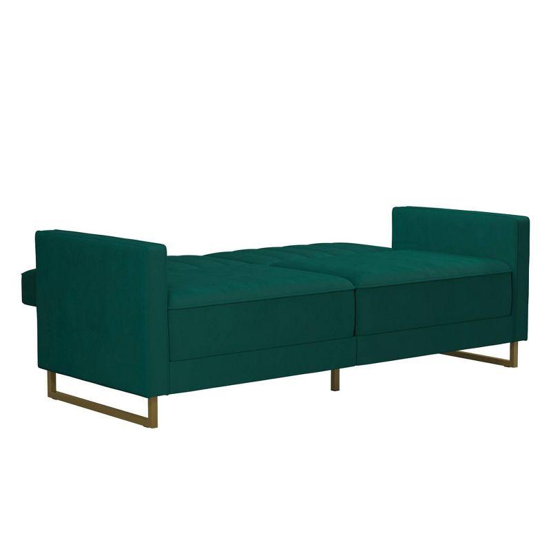 Skylar Full / Double 77'' Velvet Tufted Convertible Sofa