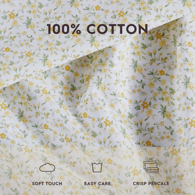 Laura Ashley Printed Cotton Percale Sheet Set