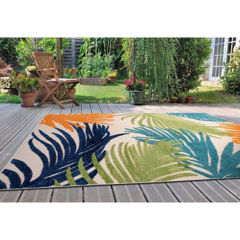 World Rug Gallery Tropical Floral Indoor/Outdoor Area Rug