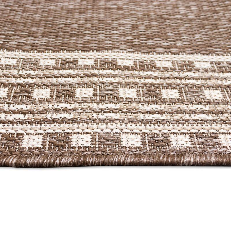 Malibu Neutral Flat Woven Synthetic Indoor/Outdoor Rug