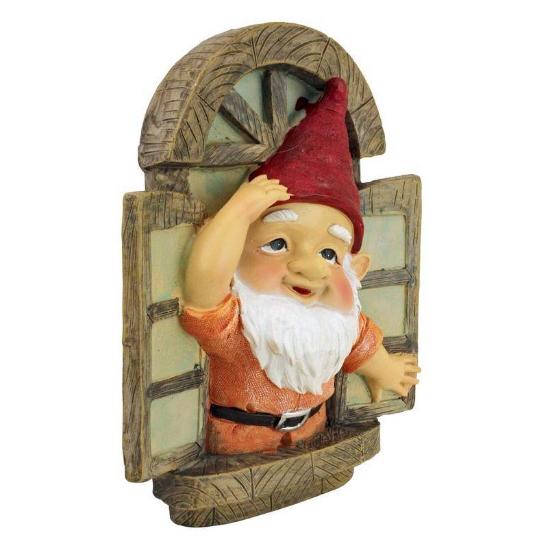 Whimsical Resin Knothole Gnome Tree Sculpture