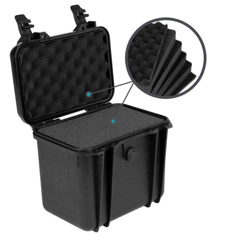 Monoprice Weatherproof Hard Case - 11in x 8in x 10in With Customizable Foam, Shockproof, IP67, Customizable Name Plate