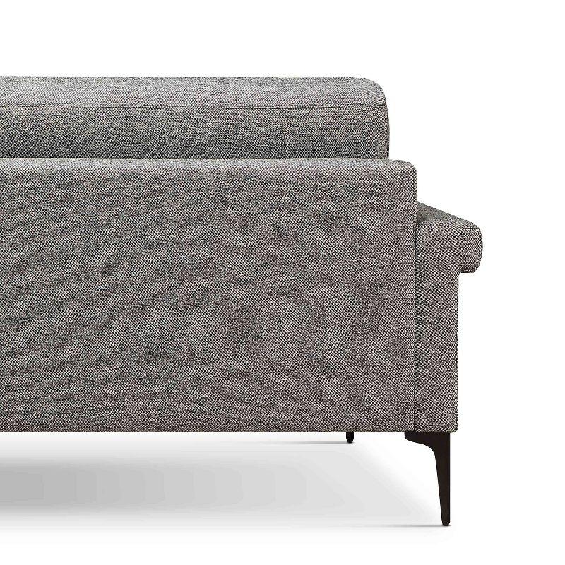 Eva Modern Deep-Seating Gray Fabric Accent Chair