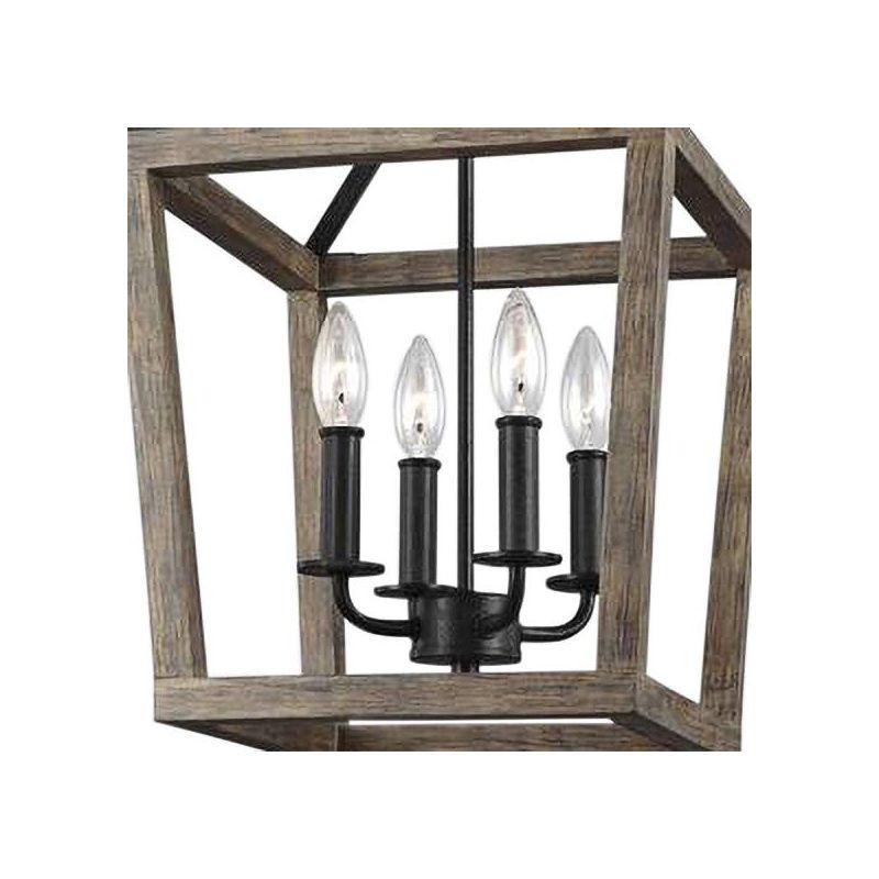 Buford Wood & Iron Chandelier (12"-26")