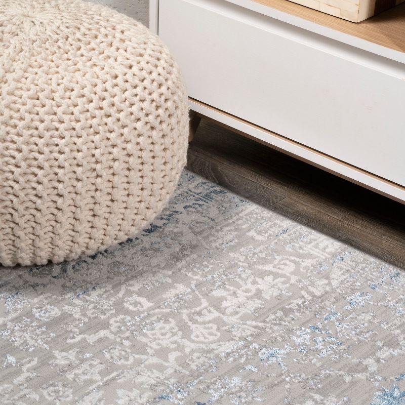 3'x5' Tidal Modern Strie' Area Rug, Gray/Blue - JONATHAN Y